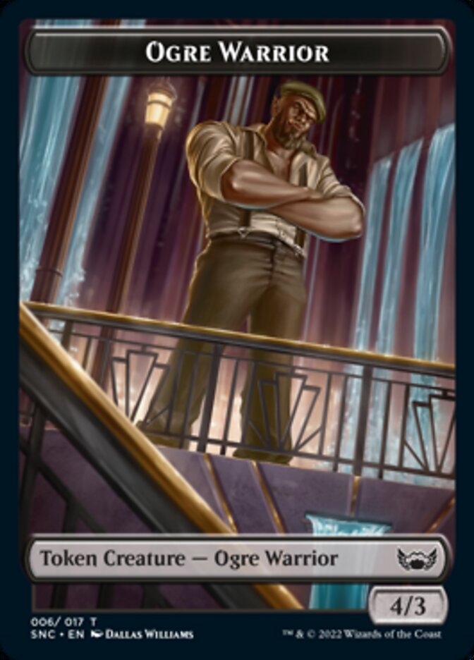 Ogre Warrior // Dog Double-Sided Token [Streets of New Capenna Tokens] | Boutique FDB TCG