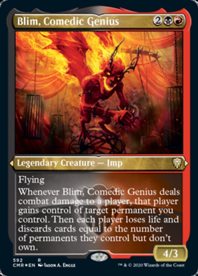 Blim, Comedic Genius (Etched) [Commander Legends] | Boutique FDB TCG