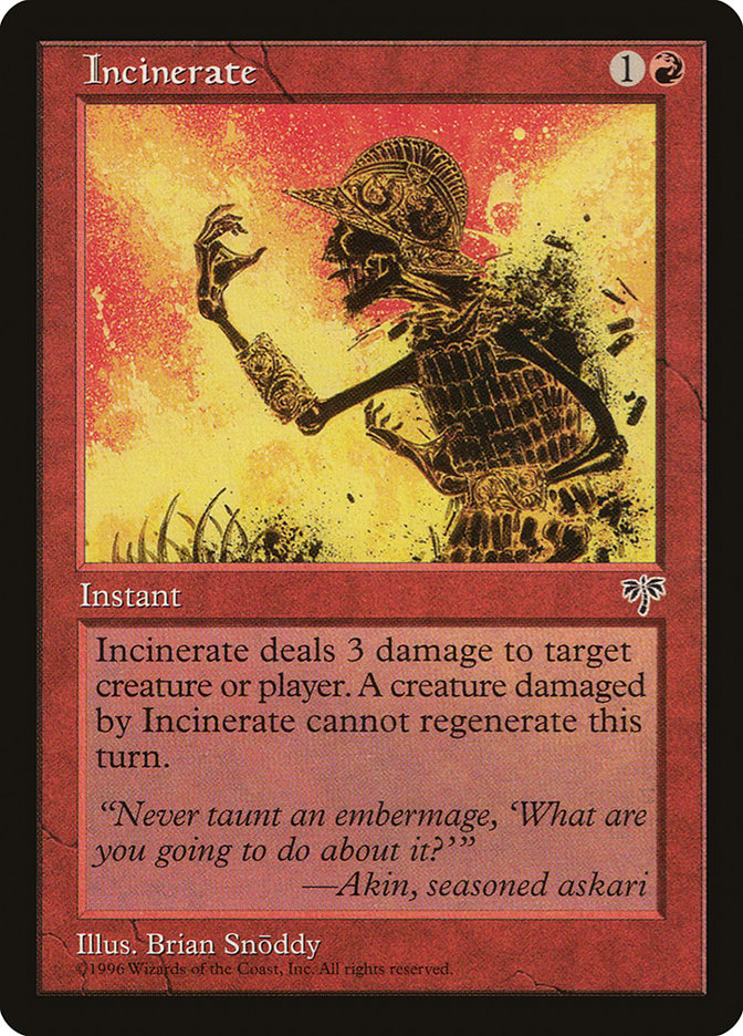 Incinerate [Mirage] | Boutique FDB TCG