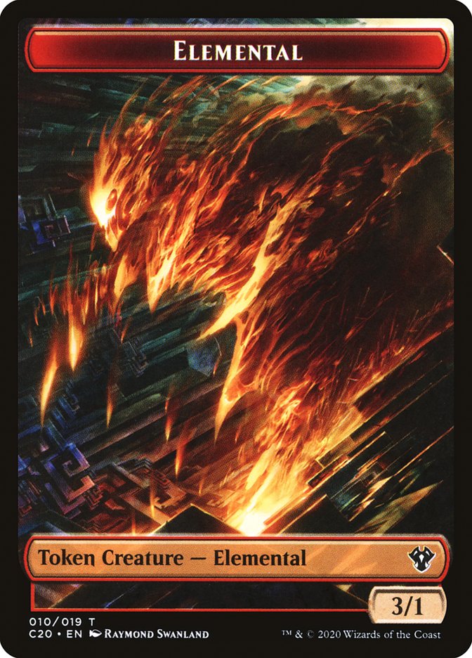 Angel // Elemental (010) Double-Sided Token [Commander 2020 Tokens] | Boutique FDB TCG