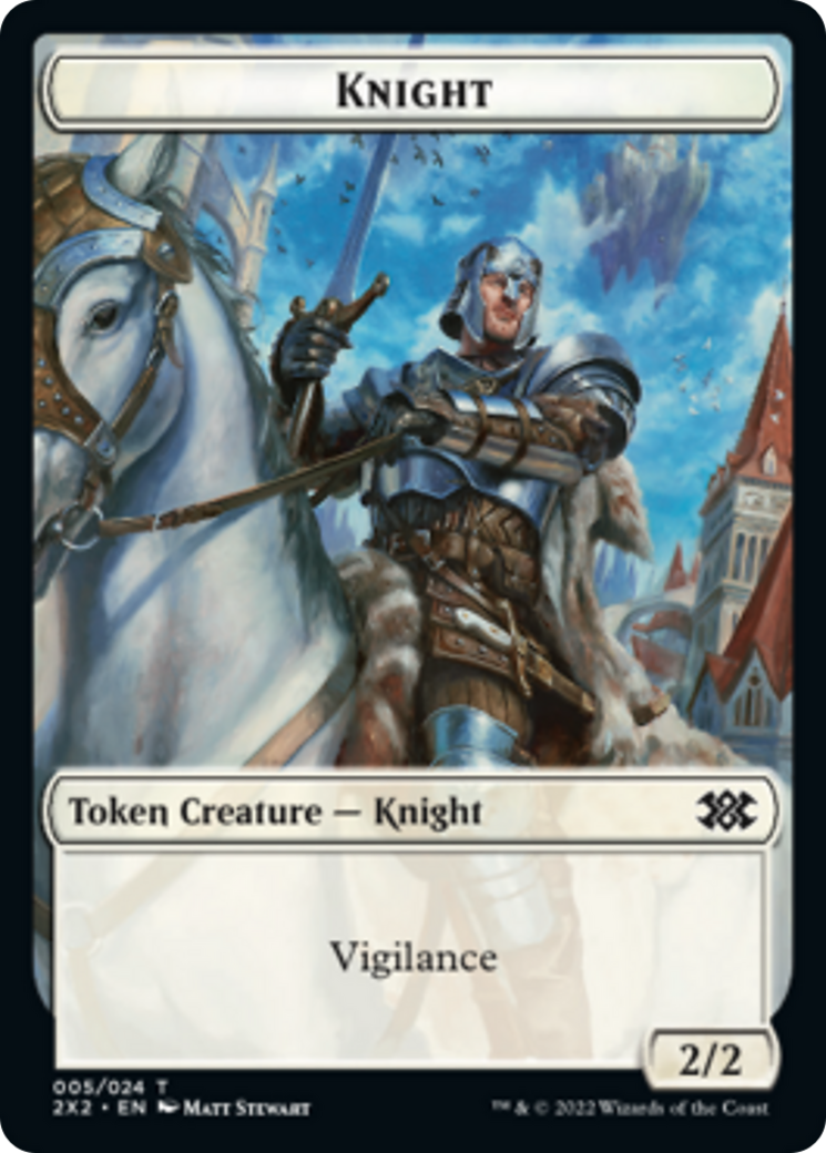 Elemental // Knight Double-Sided Token [Double Masters 2022 Tokens] | Boutique FDB TCG