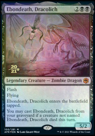 Ebondeath, Dracolich [Dungeons & Dragons: Adventures in the Forgotten Realms Prerelease Promos] | Boutique FDB TCG