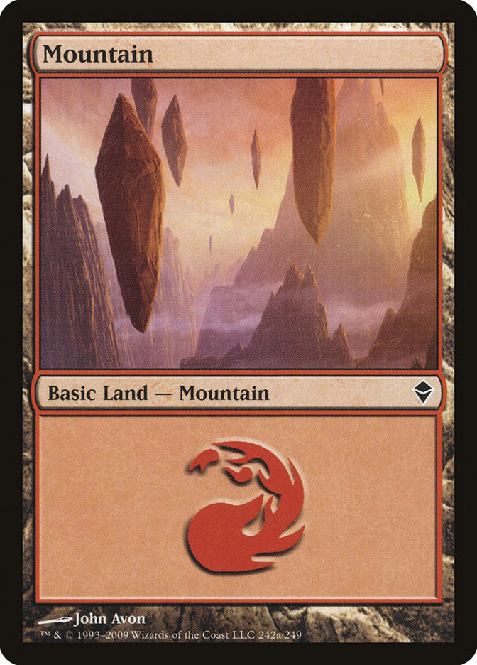 Mountain (242a) [Zendikar] | Boutique FDB TCG