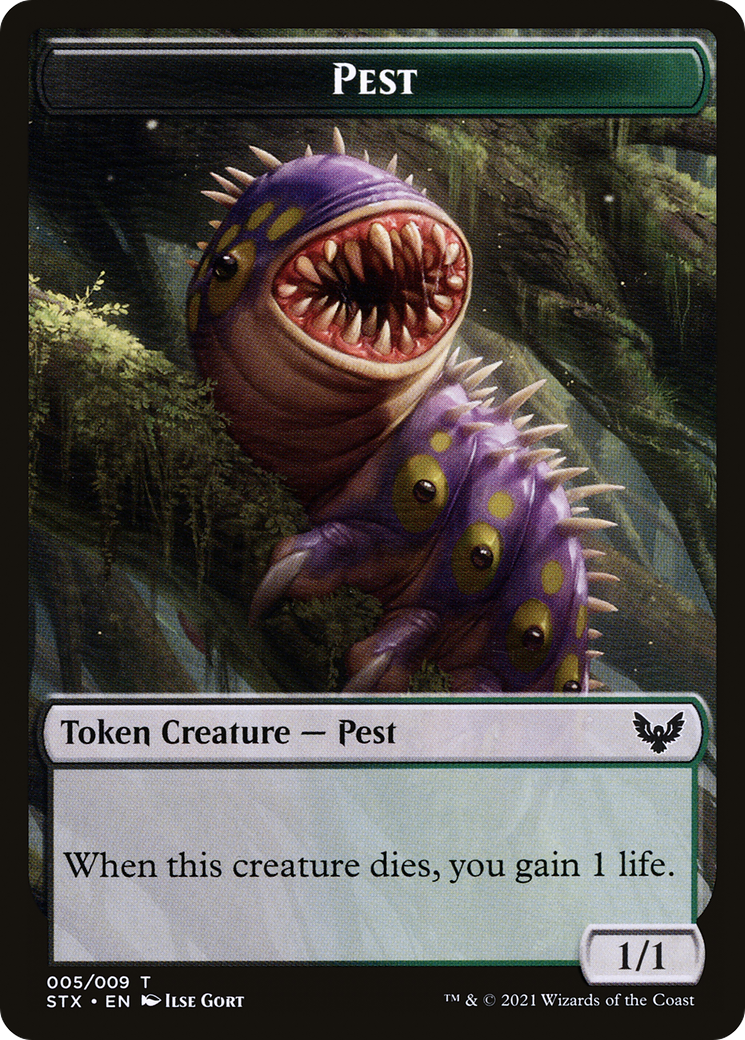 Pest // Jace, Telepath Unbound Emblem Double-Sided Token [Secret Lair: From Cute to Brute Tokens] | Boutique FDB TCG