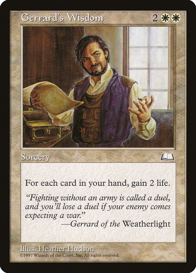 Gerrard's Wisdom [Weatherlight] | Boutique FDB TCG