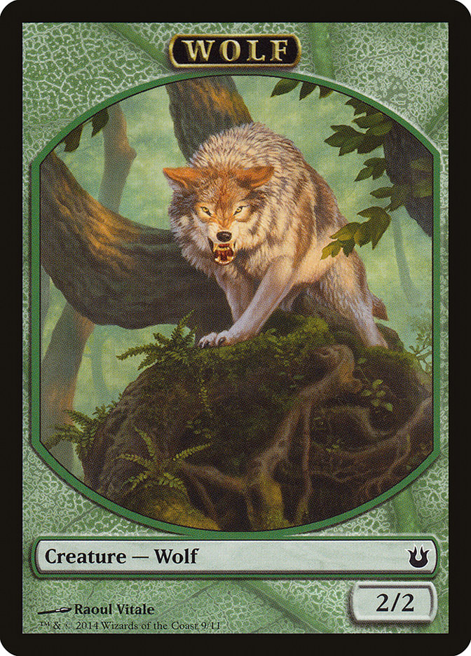 Wolf Token [Born of the Gods Tokens] | Boutique FDB TCG