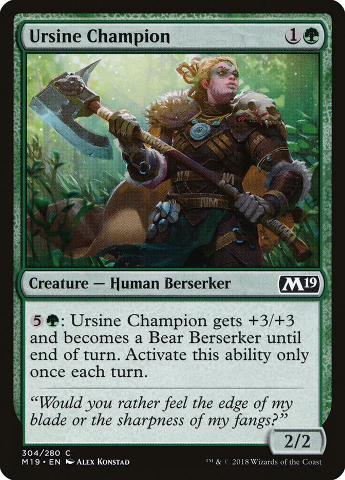 Ursine Champion [Core Set 2019] | Boutique FDB TCG