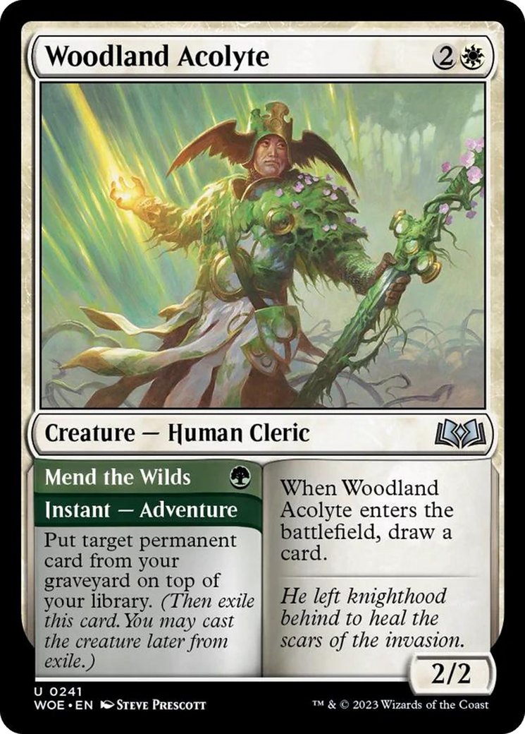 Woodland Acolyte // Mend the Wilds [Wilds of Eldraine] | Boutique FDB TCG