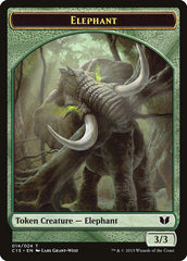 Zombie // Elephant Double-Sided Token [Commander 2015 Tokens] | Boutique FDB TCG