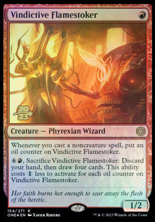 Vindictive Flamestoker [Phyrexia: All Will Be One Prerelease Promos] | Boutique FDB TCG