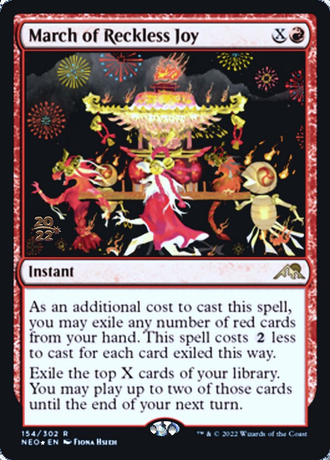 March of Reckless Joy [Kamigawa: Neon Dynasty Prerelease Promos] | Boutique FDB TCG