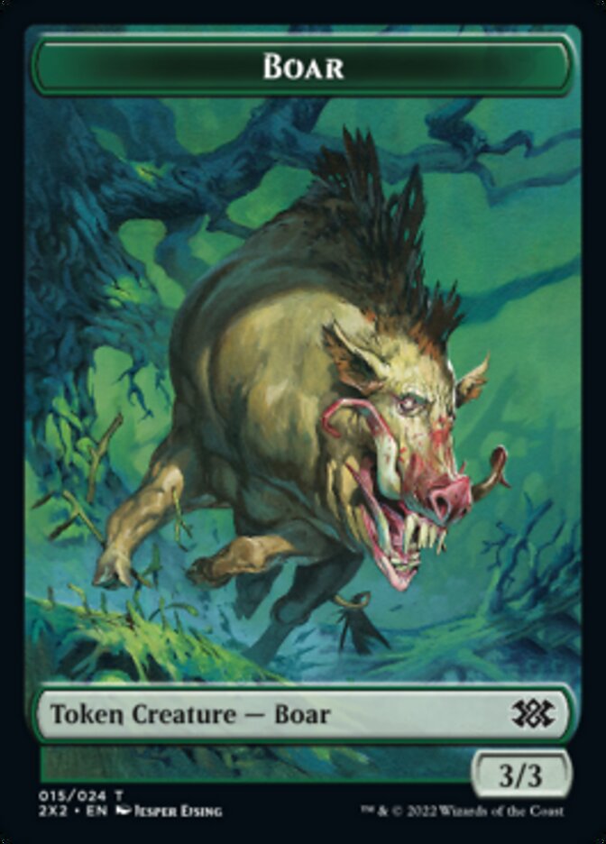 Boar // Treasure Double-Sided Token [Double Masters 2022 Tokens] | Boutique FDB TCG