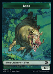 Boar // Aven Initiate Double-Sided Token [Double Masters 2022 Tokens] | Boutique FDB TCG