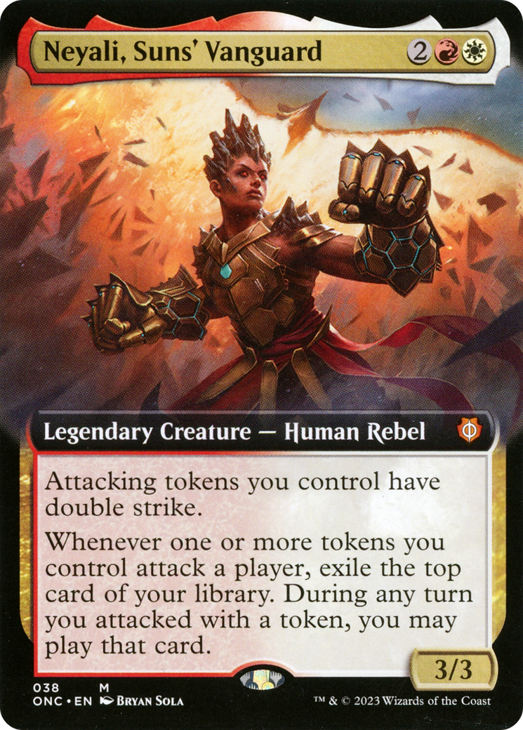 Neyali, Suns' Vanguard (Extended Art) [Phyrexia: All Will Be One Commander] | Boutique FDB TCG