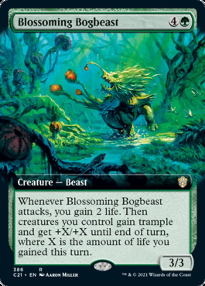 Blossoming Bogbeast (Extended Art) [Commander 2021] | Boutique FDB TCG