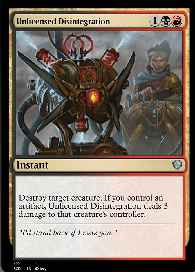 Unlicensed Disintegration [Starter Commander Decks] | Boutique FDB TCG