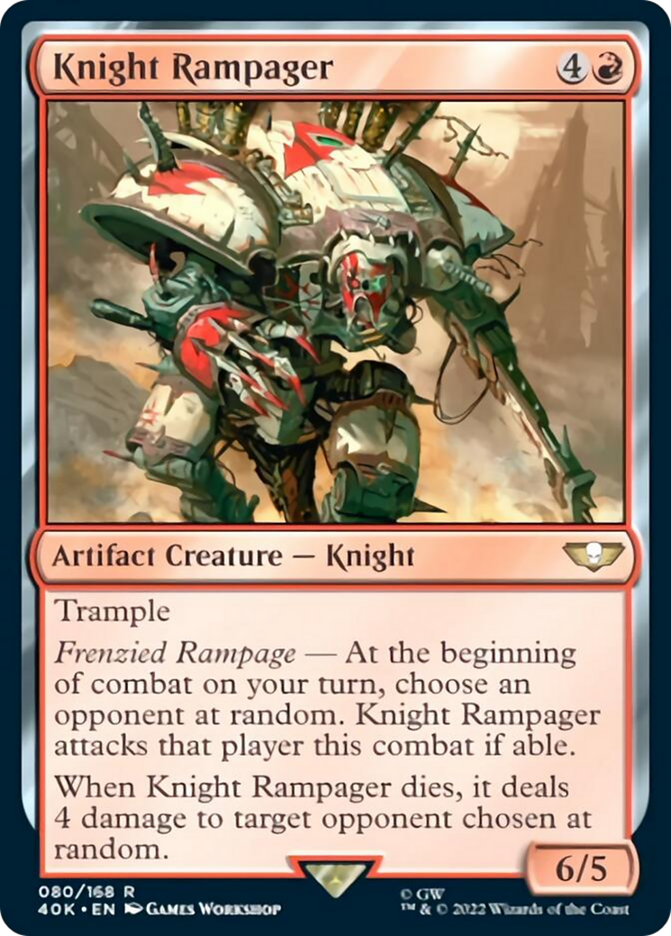 Knight Rampager (Surge Foil) [Warhammer 40,000] | Boutique FDB TCG