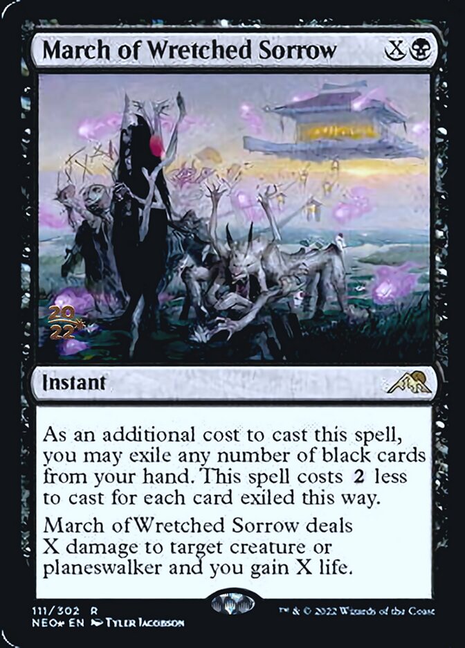 March of Wretched Sorrow [Kamigawa: Neon Dynasty Prerelease Promos] | Boutique FDB TCG