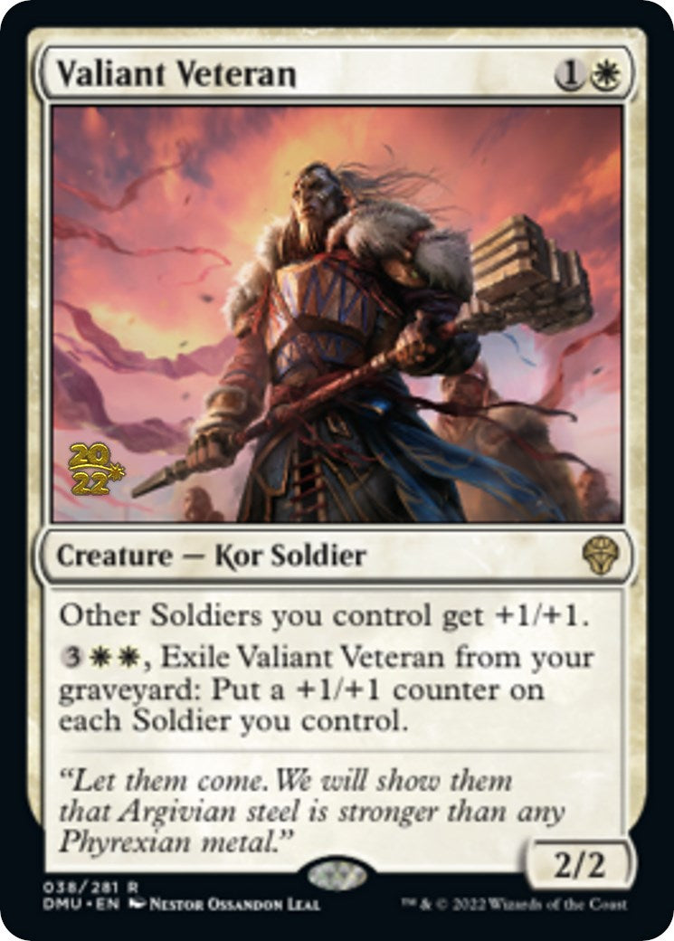 Valiant Veteran [Dominaria United Prerelease Promos] | Boutique FDB TCG