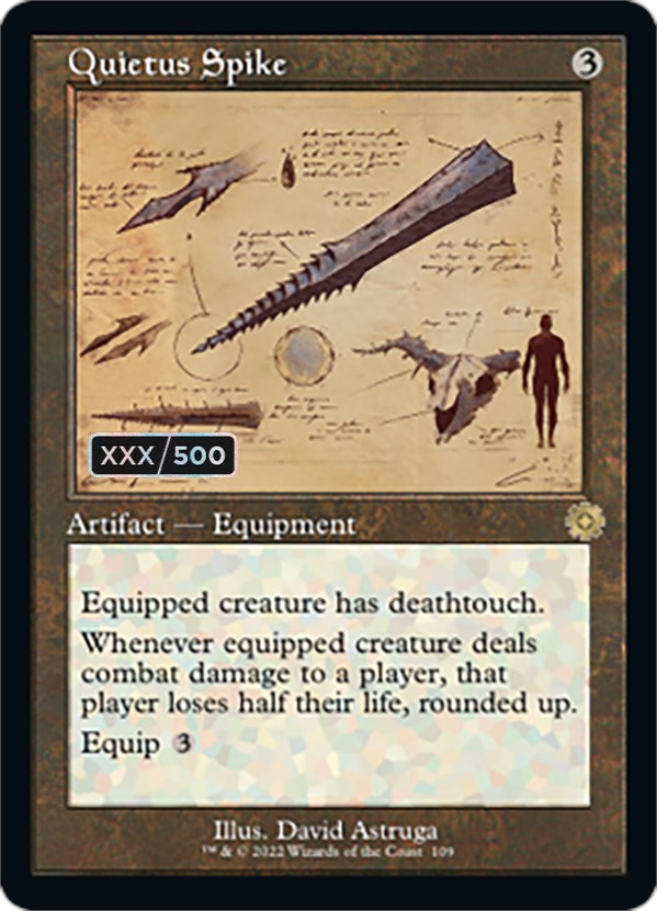 Quietus Spike (Retro Schematic) (Serialized) [The Brothers' War Retro Artifacts] | Boutique FDB TCG