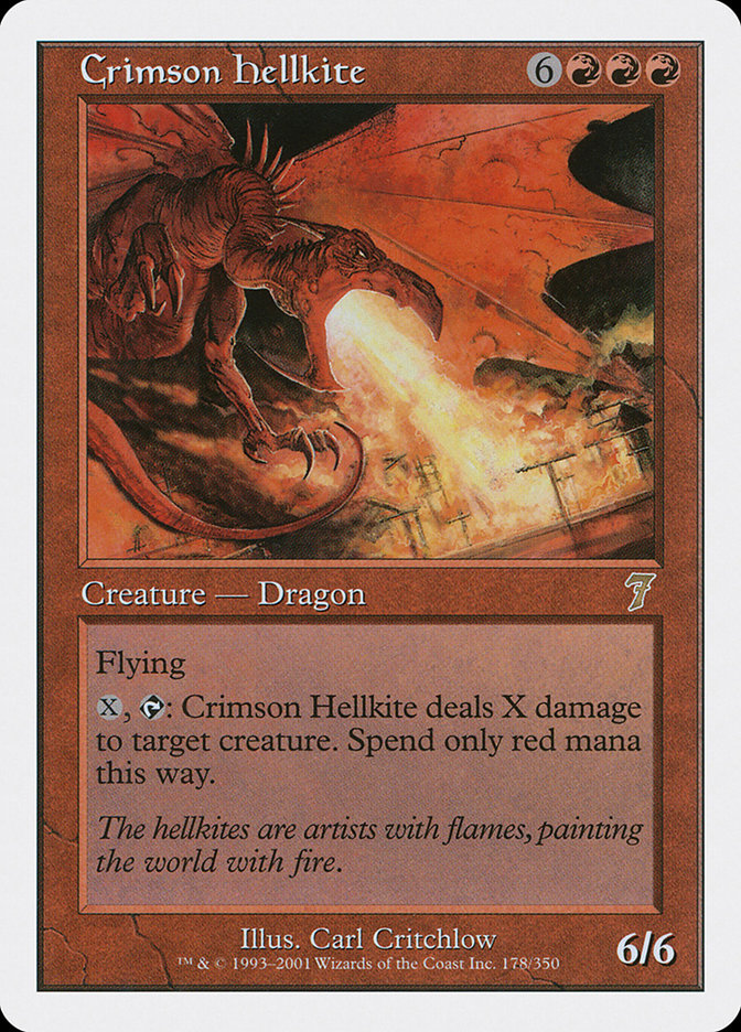 Crimson Hellkite [Seventh Edition] | Boutique FDB TCG