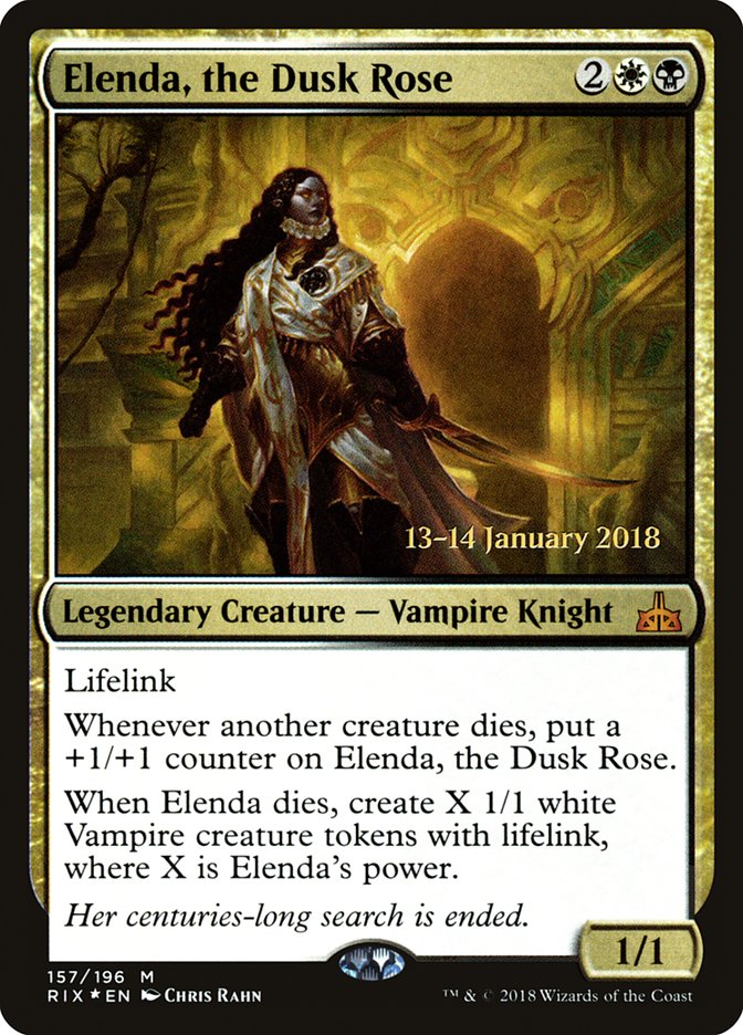 Elenda, the Dusk Rose [Rivals of Ixalan Prerelease Promos] | Boutique FDB TCG