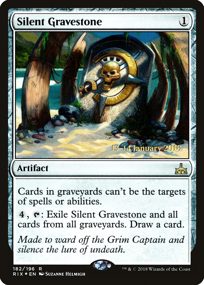 Silent Gravestone [Rivals of Ixalan Prerelease Promos] | Boutique FDB TCG