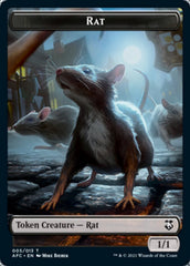 Rat // Zombie Double-Sided Token [Dungeons & Dragons: Adventures in the Forgotten Realms Commander Tokens] | Boutique FDB TCG