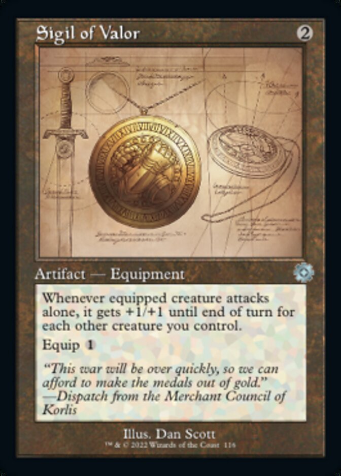 Sigil of Valor (Retro Schematic) [The Brothers' War Retro Artifacts] | Boutique FDB TCG