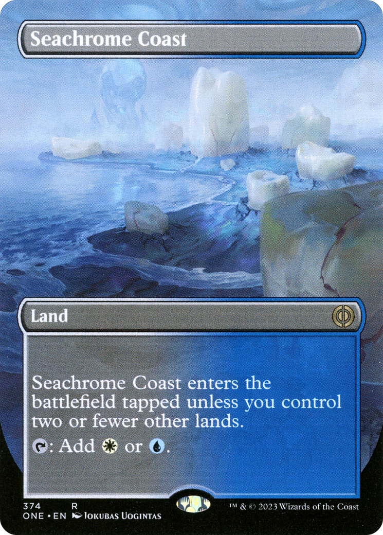 Seachrome Coast (Borderless Alternate Art) [Phyrexia: All Will Be One] | Boutique FDB TCG