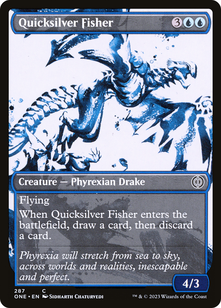 Quicksilver Fisher (Showcase Ichor) [Phyrexia: All Will Be One] | Boutique FDB TCG