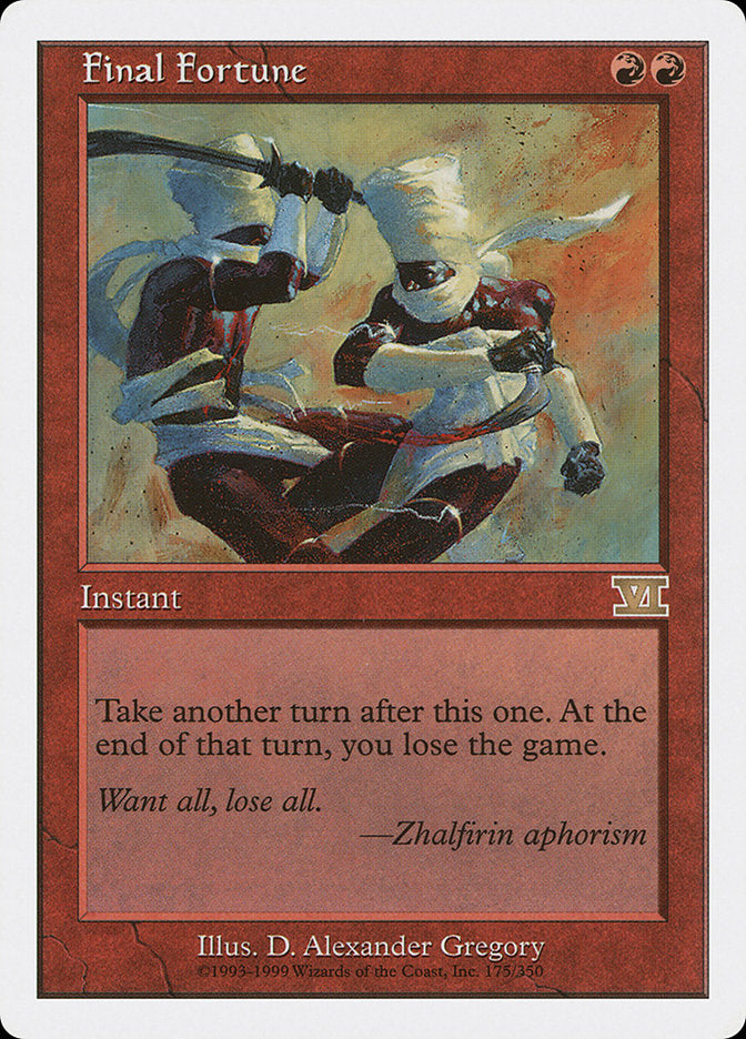 Final Fortune [Classic Sixth Edition] | Boutique FDB TCG