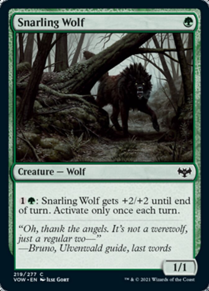 Snarling Wolf [Innistrad: Crimson Vow] | Boutique FDB TCG
