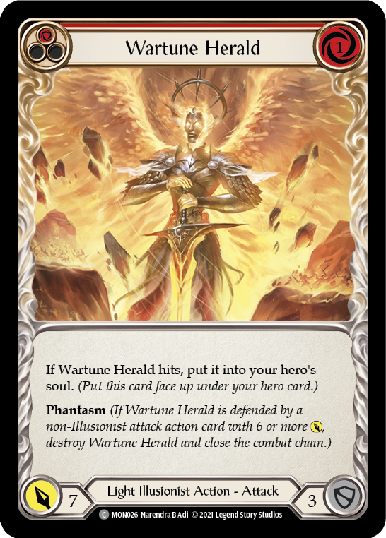 Wartune Herald (Red) [MON026] (Monarch)  1st Edition Normal | Boutique FDB TCG