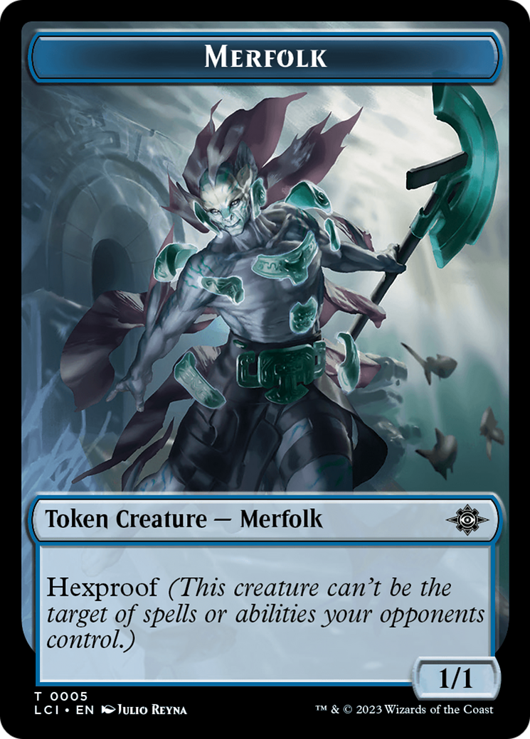 Copy // Merfolk (0005) Double-Sided Token [The Lost Caverns of Ixalan Commander Tokens] | Boutique FDB TCG