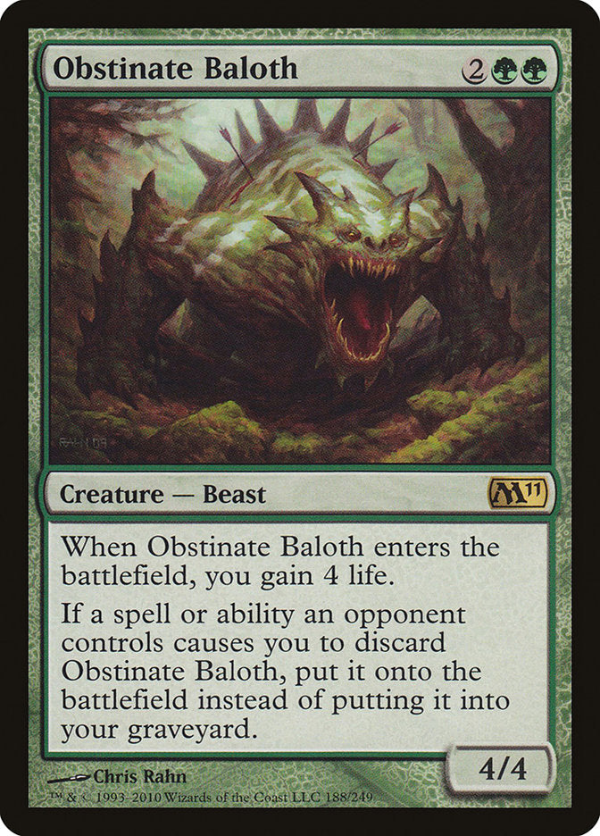 Obstinate Baloth [Magic 2011] | Boutique FDB TCG