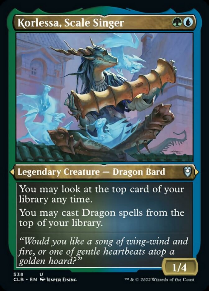 Korlessa, Scale Singer (Foil Etched) [Commander Legends: Battle for Baldur's Gate] | Boutique FDB TCG