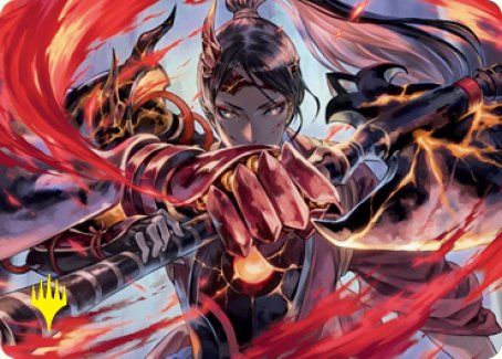 Risona, Asari Commander Art Card (Gold-Stamped Signature) [Kamigawa: Neon Dynasty Art Series] | Boutique FDB TCG