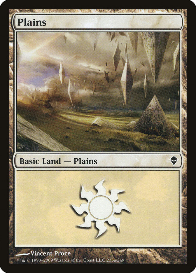 Plains (233a) [Zendikar] | Boutique FDB TCG