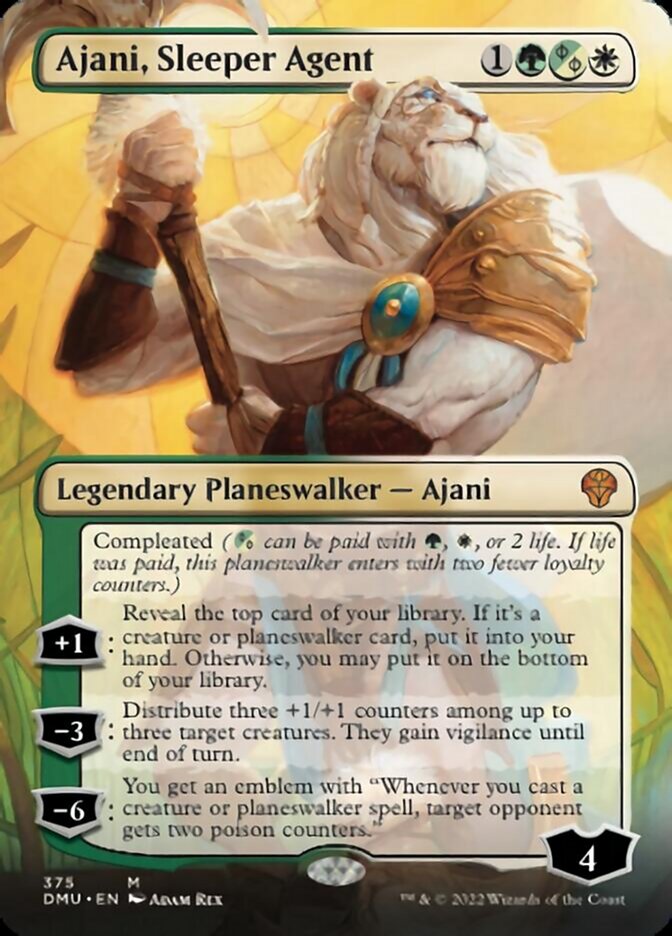 Ajani, Sleeper Agent (Borderless) (375) [Dominaria United] | Boutique FDB TCG