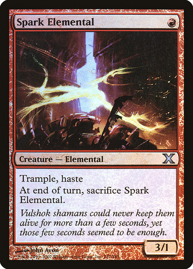 Spark Elemental (Premium Foil) [Tenth Edition] | Boutique FDB TCG