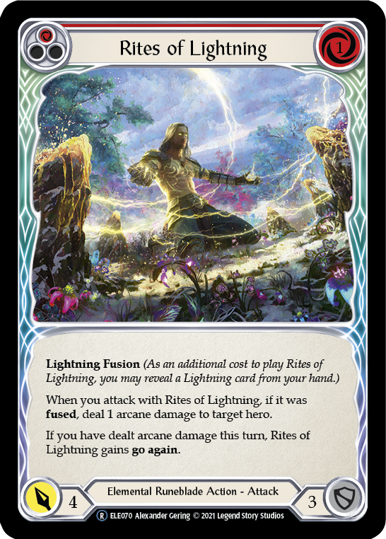 Rites of Lightning (Red) [U-ELE070] (Tales of Aria Unlimited)  Unlimited Rainbow Foil | Boutique FDB TCG
