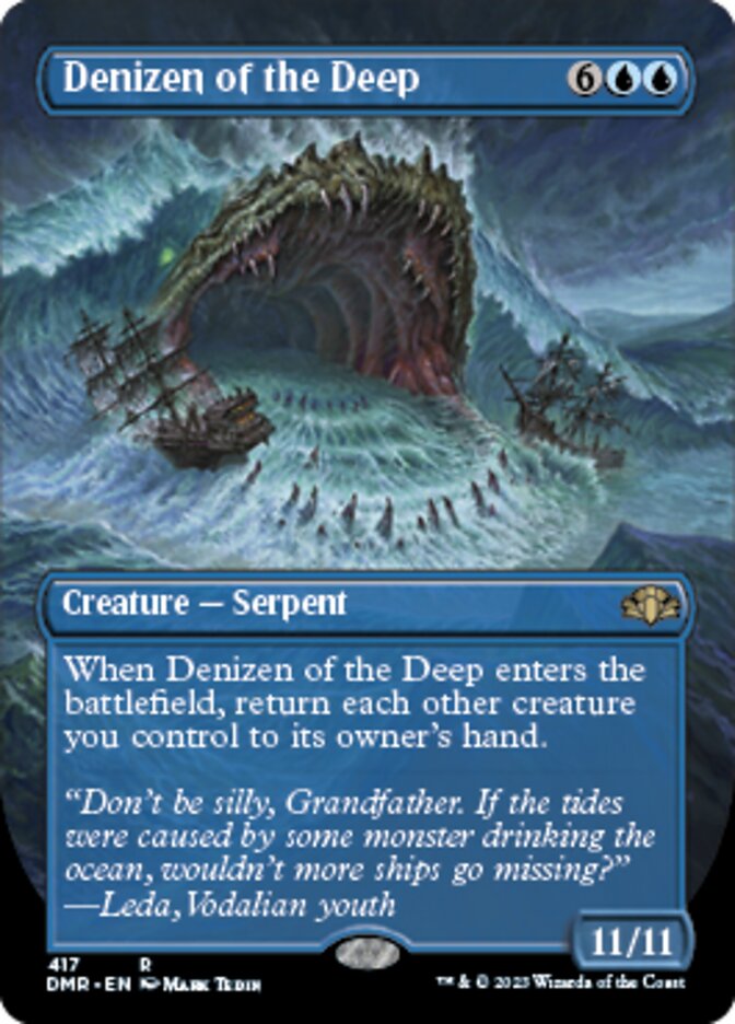 Denizen of the Deep (Borderless Alternate Art) [Dominaria Remastered] | Boutique FDB TCG