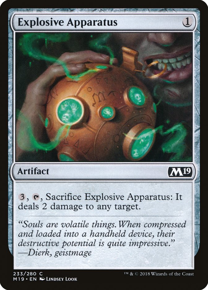 Explosive Apparatus [Core Set 2019] | Boutique FDB TCG