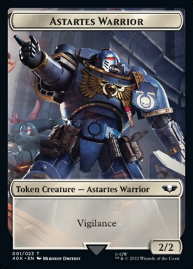 Astartes Warrior (001) // Cherubael Double-Sided Token [Warhammer 40,000 Tokens] | Boutique FDB TCG