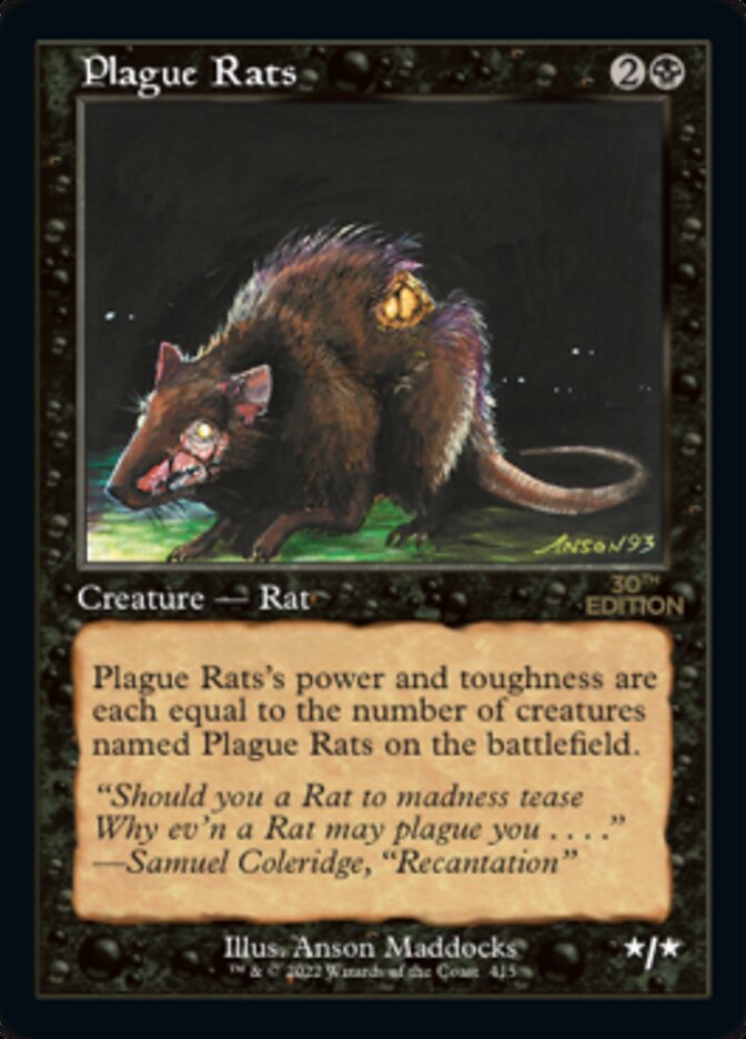 Plague Rats (Retro) [30th Anniversary Edition] | Boutique FDB TCG
