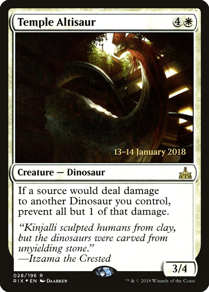 Temple Altisaur [Rivals of Ixalan Prerelease Promos] | Boutique FDB TCG