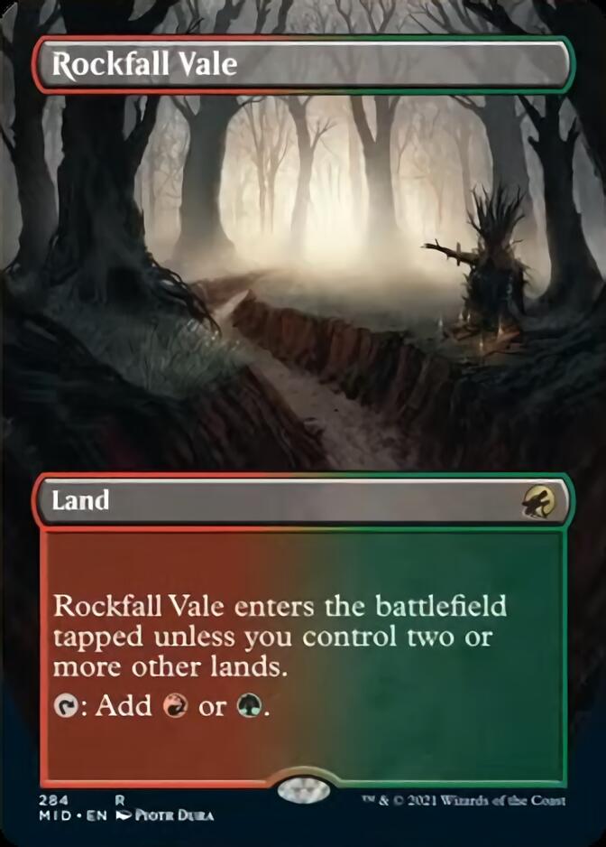 Rockfall Vale (Borderless Alternate Art) [Innistrad: Midnight Hunt] | Boutique FDB TCG