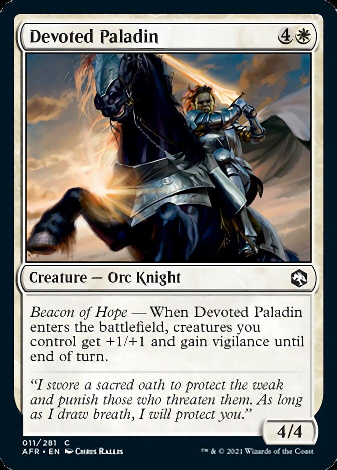 Devoted Paladin [Dungeons & Dragons: Adventures in the Forgotten Realms] | Boutique FDB TCG