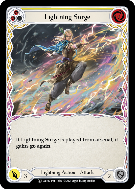 Lightning Surge (Yellow) [U-ELE190] (Tales of Aria Unlimited)  Unlimited Normal | Boutique FDB TCG